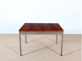 Occasional table in rosewood and chrome