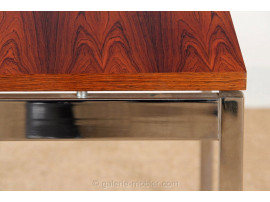 Occasional table in rosewood and chrome