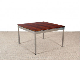 Occasional table in rosewood and chrome