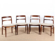 Set of 4 Scandinavian rosewood chairs