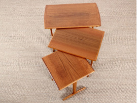 Scandinavian nesting tables in teak (1950)