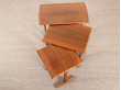 Scandinavian nesting tables in teak (1950)