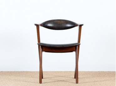 Fauteuil de bureau scandinave en Palissandre et hêtre (1956)