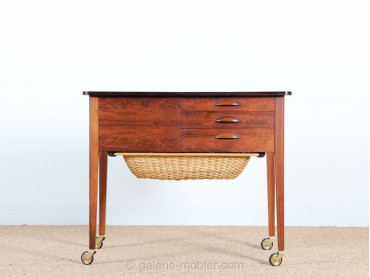 Scandinavian rosewood sewing table 