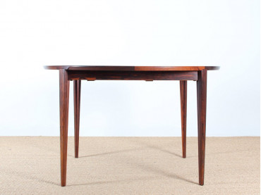 Table de repas scandinave extensible en palissandre de Rio 4/6 pers.