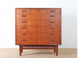 Scandinavian chest of 6 drawers in teak