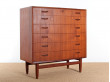 Scandinavian chest of 6 drawers in teak