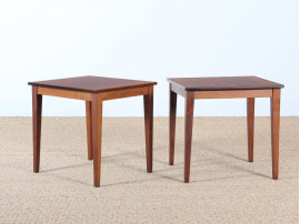 Pair of little coffee or occasional tables in Rio rosewood