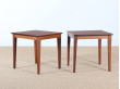 Pair of little coffee or occasional tables in Rio rosewood