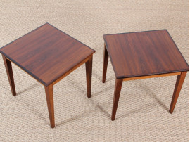 Pair of little coffee or occasional tables in Rio rosewood