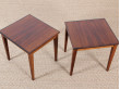 Pair of little coffee or occasional tables in Rio rosewood