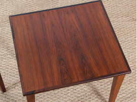 Pair of little coffee or occasional tables in Rio rosewood