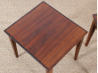 Pair of little coffee or occasional tables in Rio rosewood