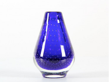 Blue glass vase 