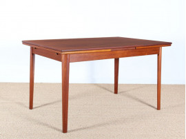 Scandinavian dining table in teak 4/8 people.