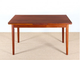 Scandinavian dining table in teak 4/8 people.