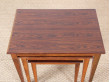 Set of three nesting tables in rosewood