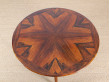 Scandinavian round coffee table in Rio rosewood