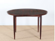 Table ronde extensible scandinave en palissandre de Rio