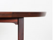 Extending circular dining table in rosewood 4/8 seats