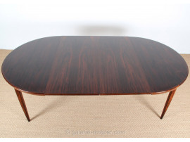 Table ronde extensible scandinave en palissandre de Rio