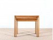 Set of three nesting tables in teak