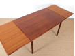 Scandinavian dining table in teak 4/6 seats