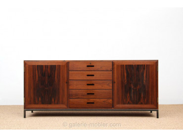 buffet enfilade scandinave en palissandre de Rio meubles vintage danois