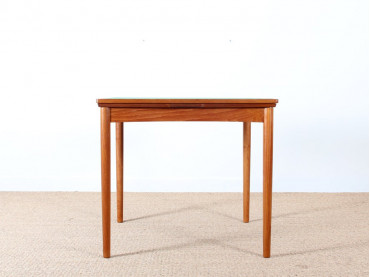 Danish teak game table with reversible top