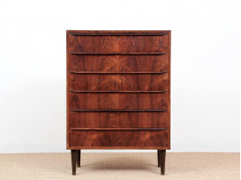 Commode ou semainier scandinave en palissandre de Rio