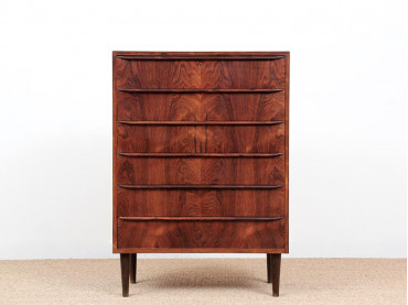 Commode ou semainier scandinave en palissandre de Rio