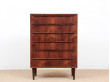 Commode ou semainier scandinave en palissandre de Rio