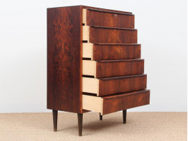 Danish Modern chest of drawers in Rio rosewood