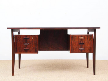 Danish modern  freestanding desk in Rio rosewood