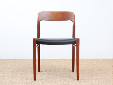 4 danish modern chairs in teak model 75 by Niels O Møller