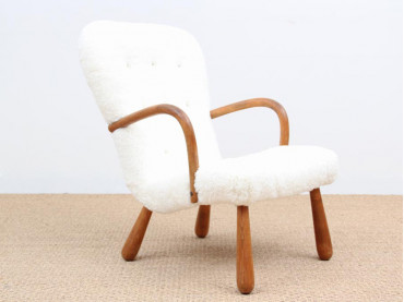 Fauteuil danois modèle Clam Chair hight back