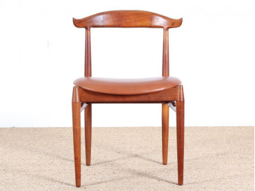 Danish mid-century modern cow horn chair by Knud Faerch