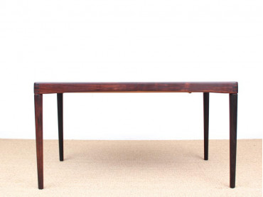 Danish mid-century modern dining table in Rio rosewood by H. W. Klein