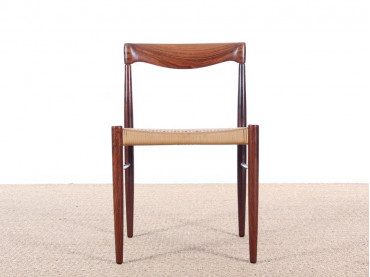 Danish mid-century modern set of 6 chairs in Rio rosewood by H. W. Klein