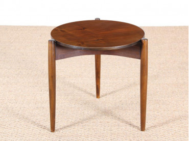 Danish mid-century modern small side table in mahogany