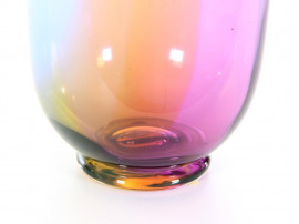 Vase violet en verre soufflé 