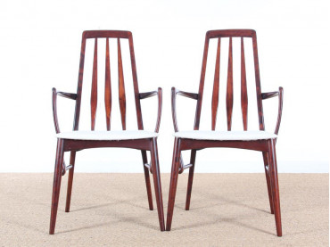 Pair of scandinavian mahogany armchair model Eva