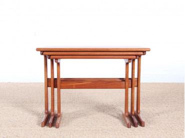 Scandinavian nesting tables in teak (1950)