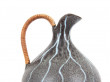 Grey Pitcher with Wicker Handle 