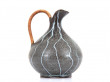 Grey Pitcher with Wicker Handle 