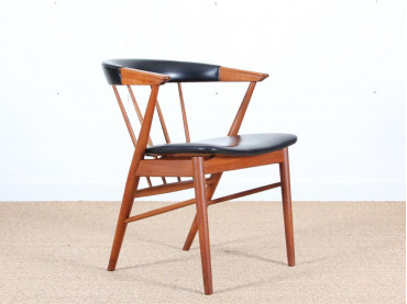 Mid-Century Modern scandinavian set of 4 chairs in teak by Helge Sibast