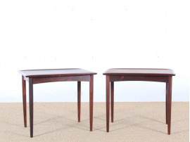 Mid-Century Modern scandinavian pair of side tables in Rio rosewood 