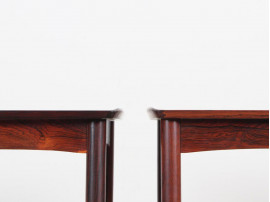 Mid-Century Modern scandinavian pair of side tables in Rio rosewood 