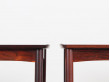 Mid-Century Modern scandinavian pair of side tables in Rio rosewood 