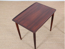 Mid-Century Modern scandinavian pair of side tables in Rio rosewood 